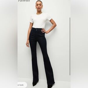 Veronica Beard Navy Flare Jeans